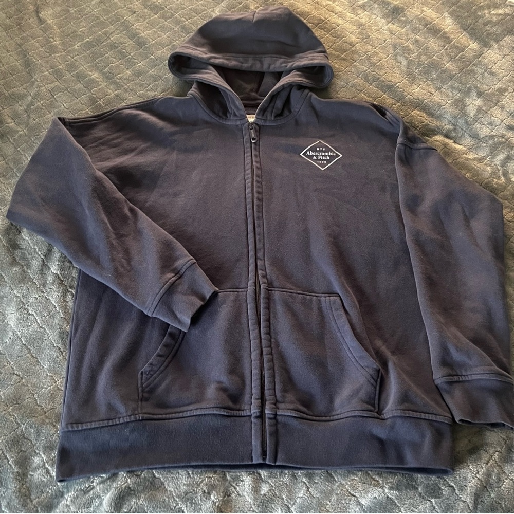 Abercrombie Kids Navy Hoodie‎ with Logo